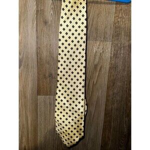 Pure Silk Made In Italy 59’’ Men's Neck Tie Beige Pattern Design